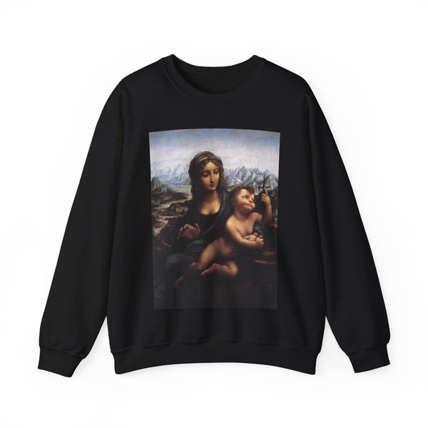 LEONARDO da Vinci - Madonna with the Yarnwinder2 (Artwork) Crewneck Sweatshirt