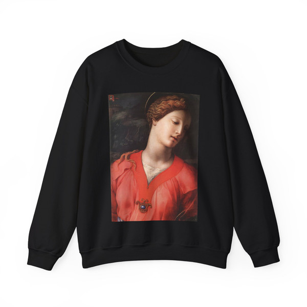 BRONZINO, Agnolo - 3.religious subject - The Panciatichi Holy Family (detail) (Artwork) Crewneck Sweatshirt