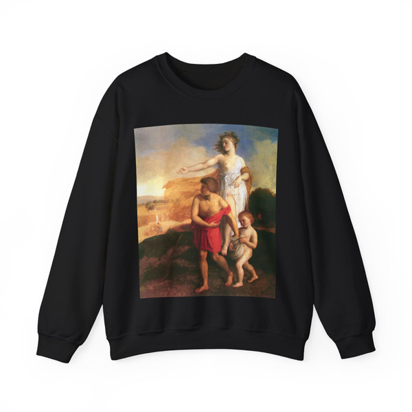 BROCKY, Karoly - Lucy Ashton and Ravenswood Visiting Blind Alice (Artwork) Crewneck Sweatshirt