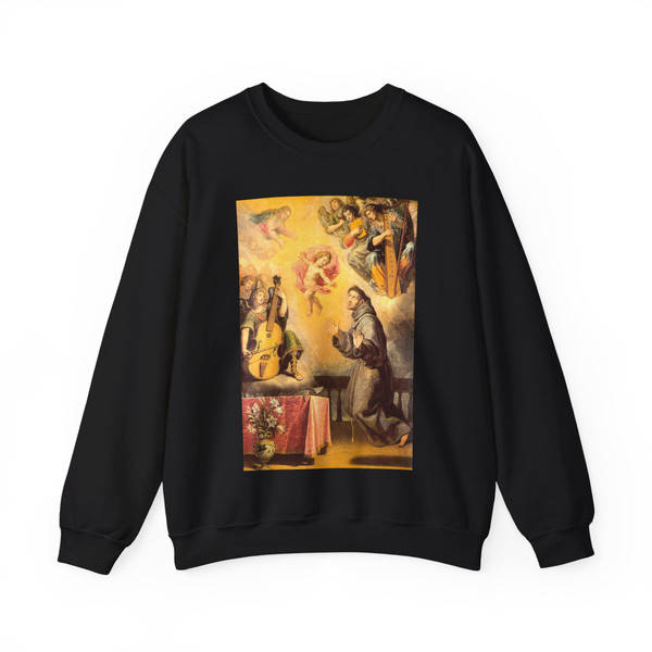 CARDUCHO, Vicente - The Vision of St. Anthony of Padua (Artwork) Crewneck Sweatshirt