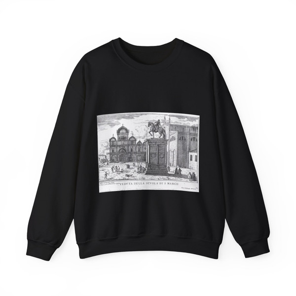 CARLEVARIS, Luca - Santi Giovanni e Paolo and the Scuola di San Marco (Artwork) Crewneck Sweatshirt