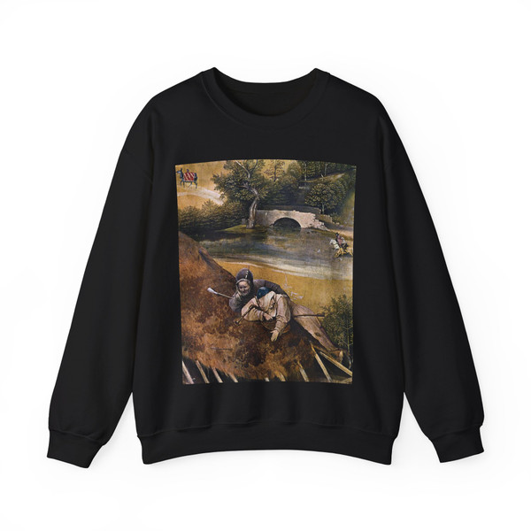 BOSCH, Hieronymus - Adoration of the Magi (detail)4 (Artwork) Crewneck Sweatshirt