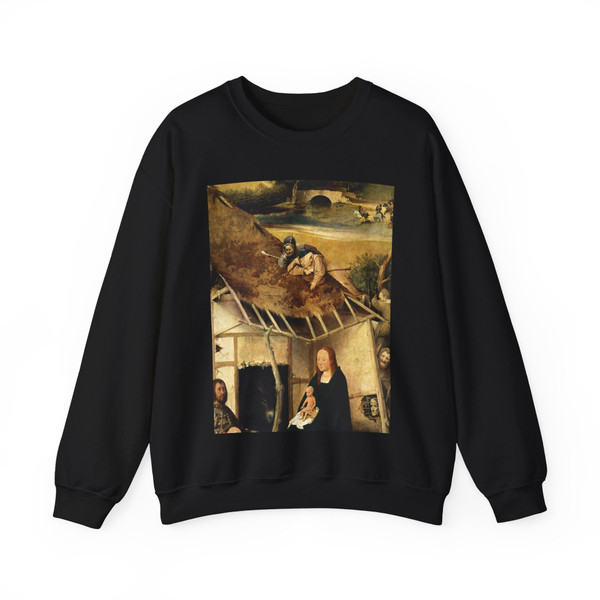 BOSCH, Hieronymus - Adoration of the Magi (detail)2 (Artwork) Crewneck Sweatshirt