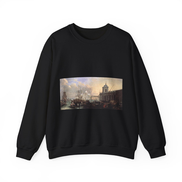 CARLEVARIS, Luca - The Sea Custom House with San Giorgio Maggiore (Artwork) Crewneck Sweatshirt