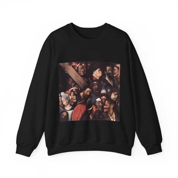 BOSCH, Hieronymus - Christ Carrying the Cross 1 (Artwork) Crewneck Sweatshirt