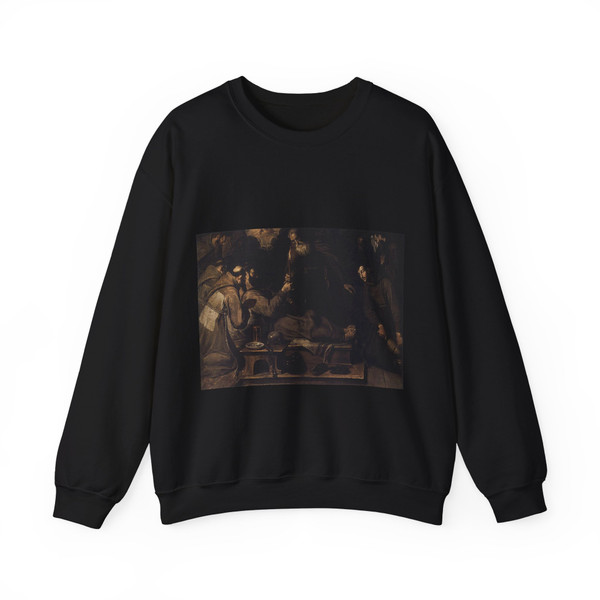 CARDUCHO, Bartolome - Death of St Francis (Artwork) Crewneck Sweatshirt