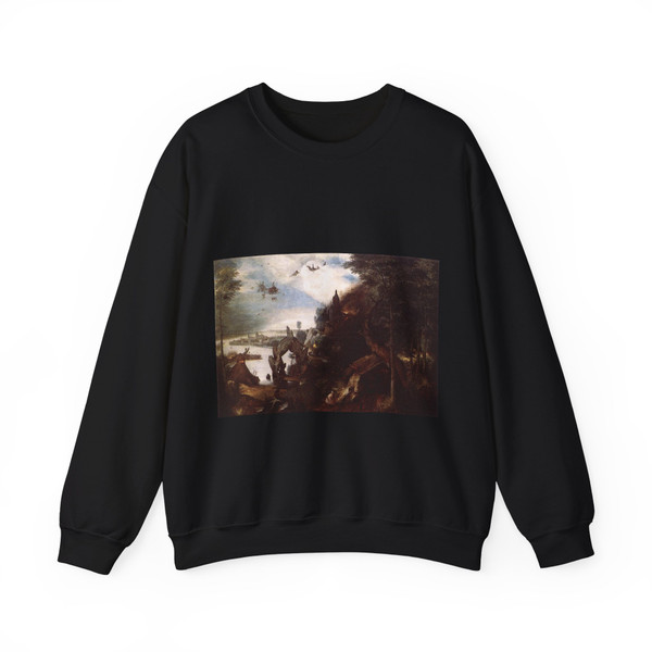 BRUEGEL, Pieter the Elder - 01 - The Temptation of St Anthony (Artwork) Crewneck Sweatshirt
