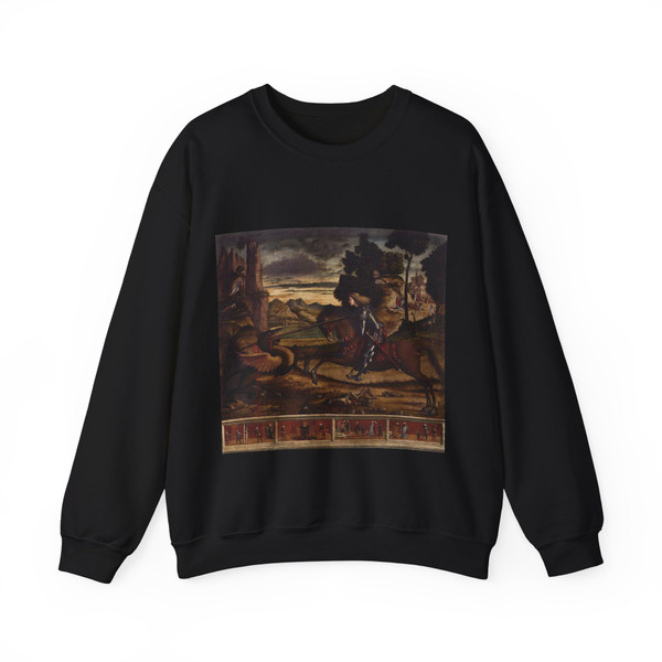 CARPACCIO, Vittore - St George and the Dragon (Artwork) Crewneck Sweatshirt