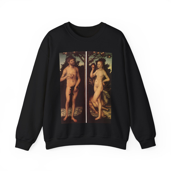 CRANACH, Lucas the Elder - Adam and Eve4 (Artwork) Crewneck Sweatshirt