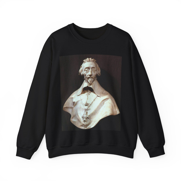 BERNINI, Gian Lorenzo - 1640 - Bust of Cardinal Armand de Richelieu (Artwork) Crewneck Sweatshirt
