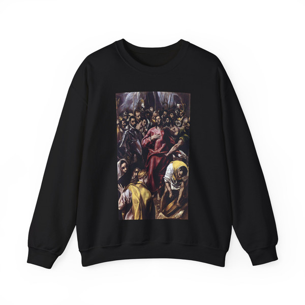GRECO, El -1581-85- The Disrobing of Christ (Artwork) Crewneck Sweatshirt