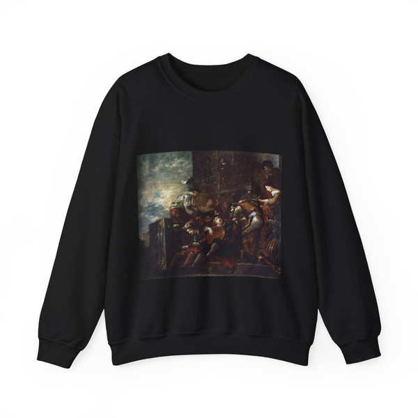 BRAMER, Leonaert - Paintings - Musicians on a Terrace (Artwork) Crewneck Sweatshirt