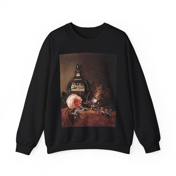 BRAY, Dirck de - Still-Life with Symbols of the Virgin Mary (Artwork) Crewneck Sweatshirt