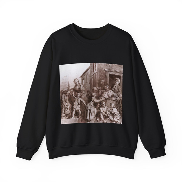 BRAY, Jan de - Tending Children in the Orphanage in Haarlem (Artwork) Crewneck Sweatshirt