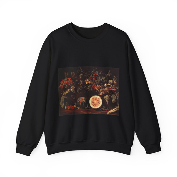 BONZI, Pietro Paolo - Fruit, Vegetables and a Butterfly (Artwork) Crewneck Sweatshirt