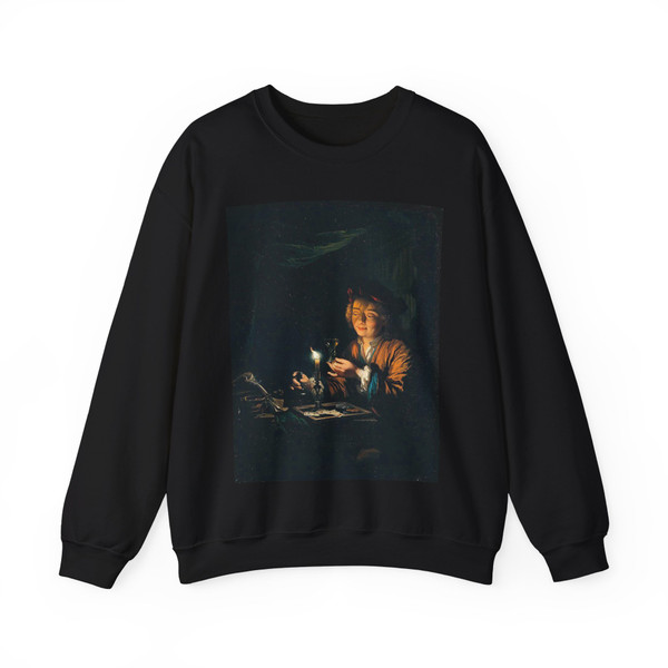 BOONEN, Arnold - A Young Man Seated at a Table (Artwork) Crewneck Sweatshirt