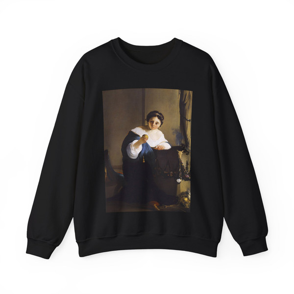 BOR, Paulus - Cydippe with Acontius's Apple (Artwork) Crewneck Sweatshirt