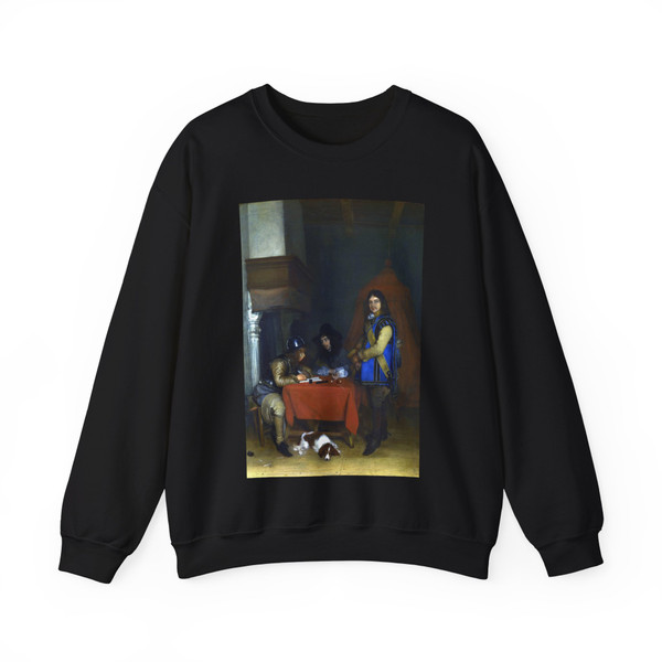 BORCH, Gerard ter - An Officer dictating a Letter (Artwork) Crewneck Sweatshirt