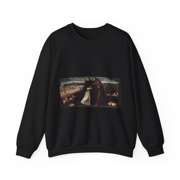 LION, Angelo - St Dominic and St Francis (Artwork) Crewneck Sweatshirt