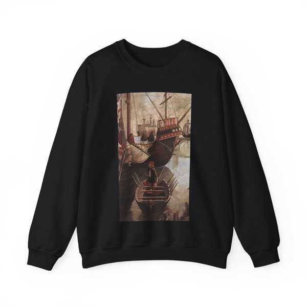 CARPACCIO, Vittore - The Arrival of the Pilgrims in Cologne (detail) (Artwork) Crewneck Sweatshirt