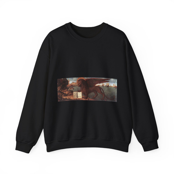 CARPACCIO, Vittore - The Lion of St Mark (Artwork) Crewneck Sweatshirt
