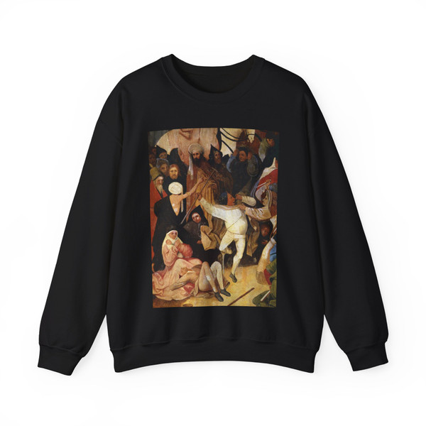 BOSCH, Hieronymus - Triptych of Haywain (central panel)3 (Artwork) Crewneck Sweatshirt