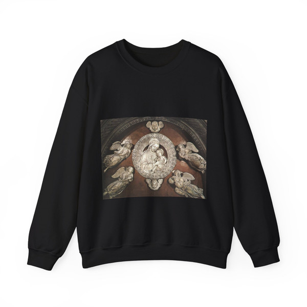 BENEDETTO da Maiano - Madonna and Child (Artwork) Crewneck Sweatshirt