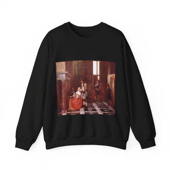 HOOCH, Pieter de - The Card-Players (Artwork) Crewneck Sweatshirt