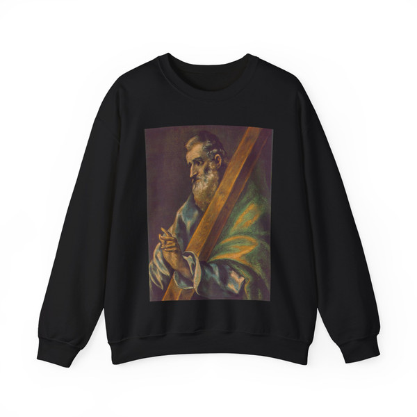 GRECO, El -1610s- Apostle St Andrew (Artwork) Crewneck Sweatshirt