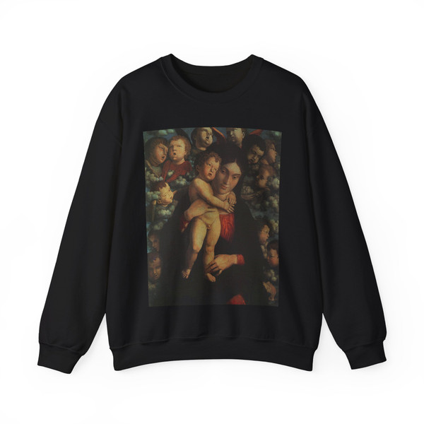 MANTEGNA, Andrea - Madonna & Child with Cherubs (Artwork) Crewneck Sweatshirt