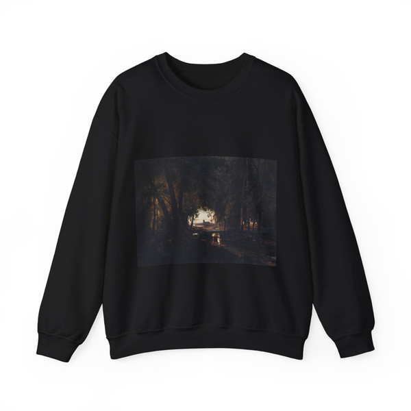 BLECHEN, Karl - The Woods near Spandau (Artwork) Crewneck Sweatshirt