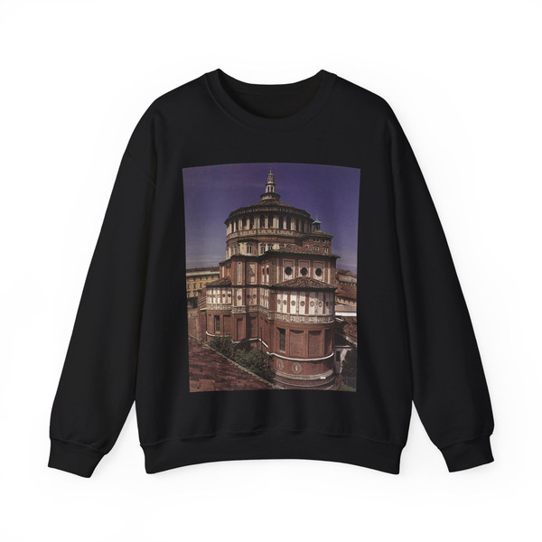 BRAMANTE, Donato - Exterior of the church (Artwork) Crewneck Sweatshirt