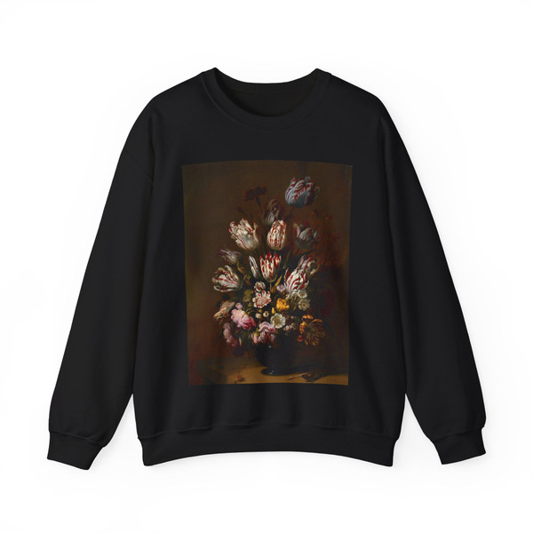 BOLLONGIER, Hans - Still Life with Flowers (Artwork) Crewneck Sweatshirt