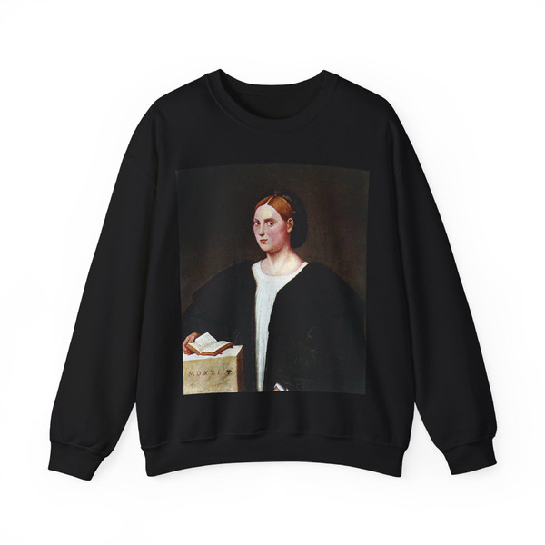LICINIO, Bernardino - Portrait of a Woman (Artwork) Crewneck Sweatshirt