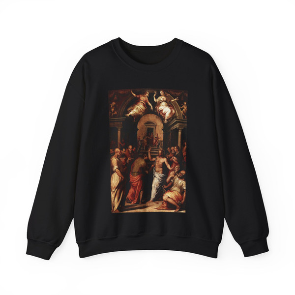 VASARI, Giorgio - Incredulity of St Thomas (Artwork) Crewneck Sweatshirt