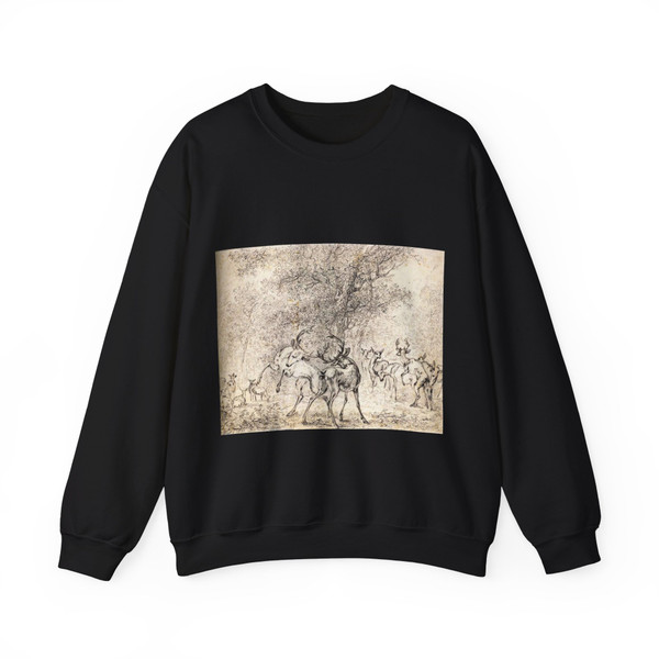 POTTER, Paulus - Deer in the Wood (Artwork) Crewneck Sweatshirt