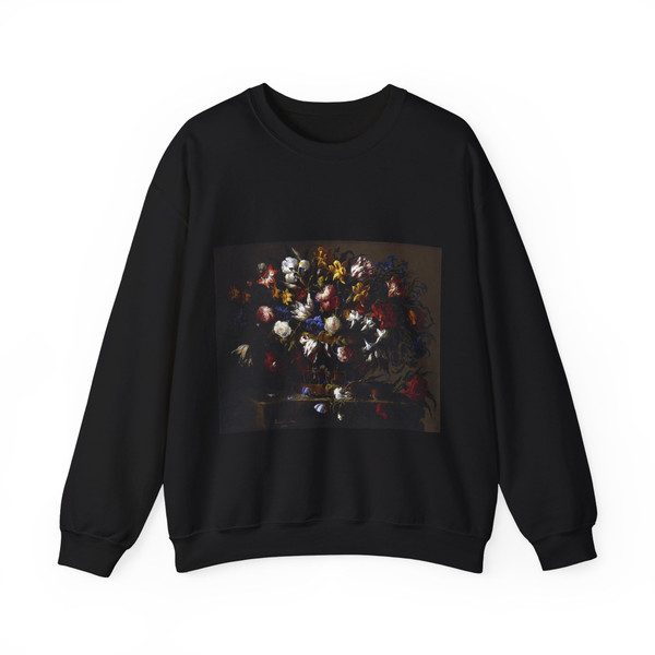 ARELLANO, Juan de - Basket of Flowers3 (Artwork) Crewneck Sweatshirt