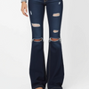 Dark Blue Stretch Flare Jeans