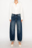 Relaxed Barrel Jeans in Dark Wash