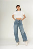 Vintage Blue Baggy Barrel Jeans