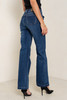 Dark Blue Straight Leg Jeans with Carpenter Pockets