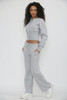 greyButton Up  Sweatshirt Tracksuit Co Ord