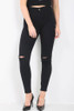 Black Ripped Knee Jeggings