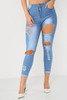 Distressed Skinny Denim Jeans