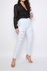 Womens White Skinny Ripped Jeans