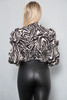 Zebra Print Cropped Blouse