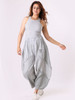 Silver Grey Slouchy Linen Patches Trouser