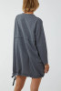 Grey Oversized Sweatshirt Dress - back