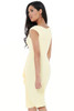 Yellow Peplum Midi Dress
