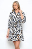 Leopard Print Belted Mini Shirt Dress